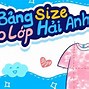 Bảng Size Áo Đồng Phục Học Sinh