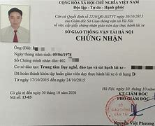 Chứng Chỉ Giáo Viên Dạy Thực Hành Lái Xe