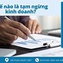 Tạm Ngừng Kinh Doanh Tiếng Anh Là Gì