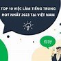 Việc Làm Du Lịch Tiếng Trung